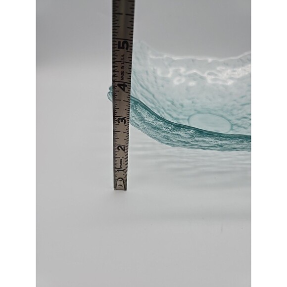 Couronne Co Recycled Green Blue Colored Large Square Glass Bowl Dish Spain - Picture 8 of 9